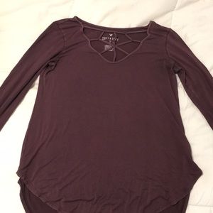 maroon long sleeve